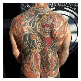 Gaser tattoo backpiece